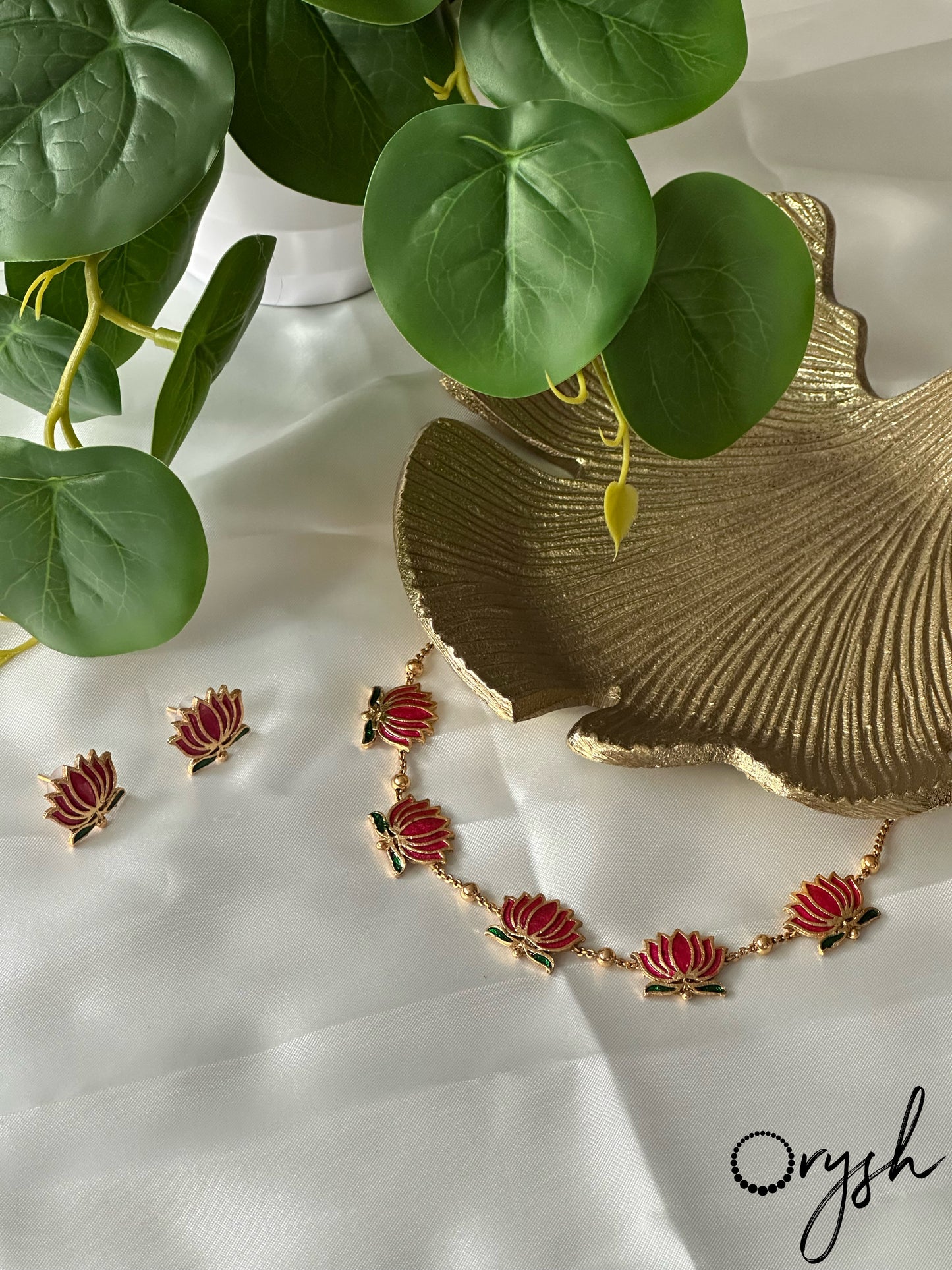 Lotus Charm Necklace- 131