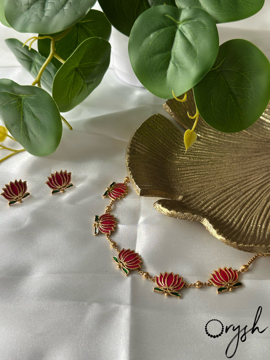 Lotus Charm Necklace- 131