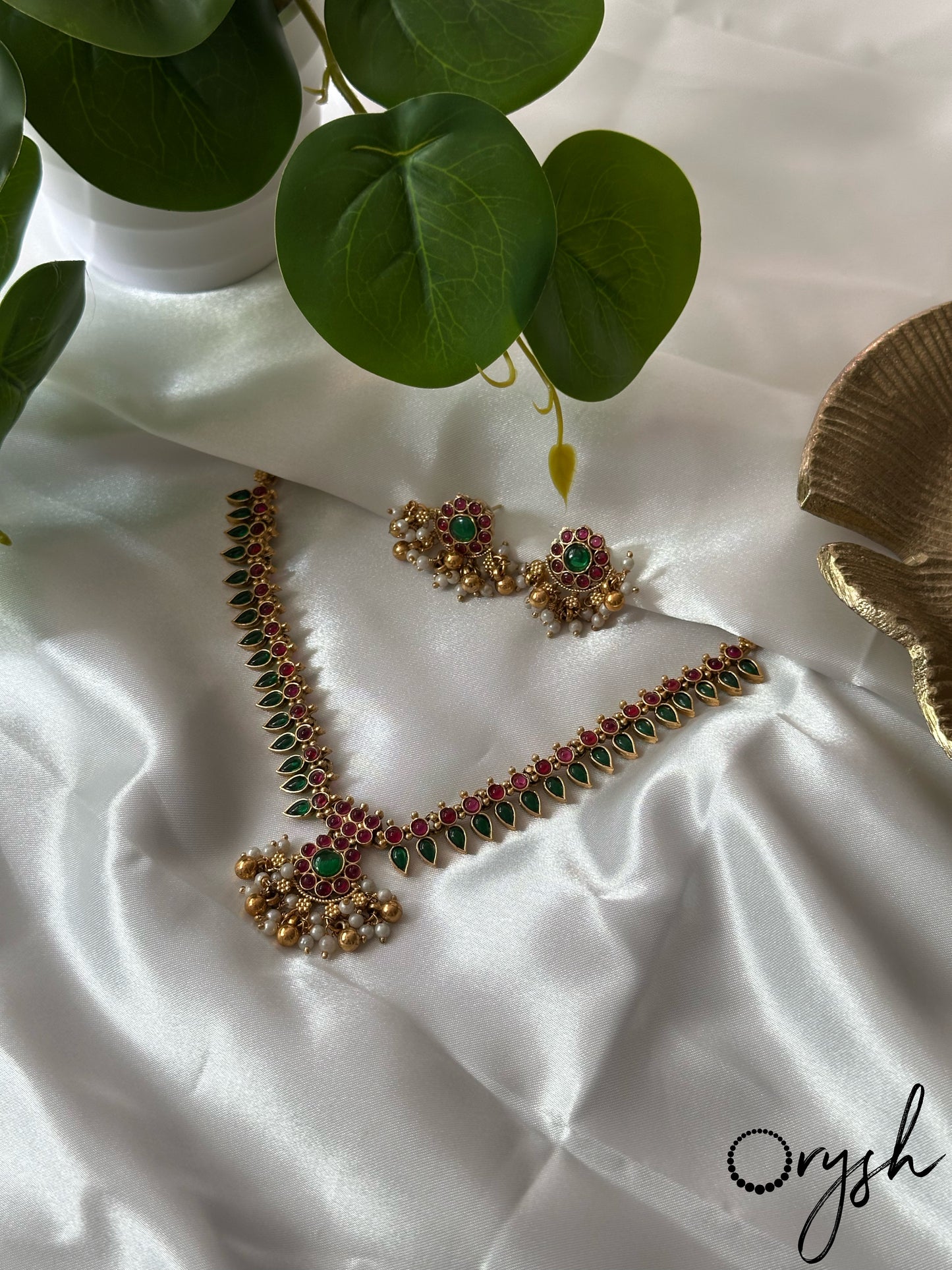 Traditional Palakka Necklace- 129