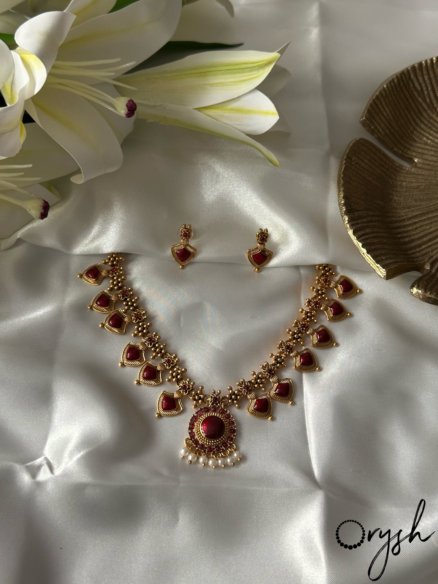 Traditional Palakka Necklace- 136