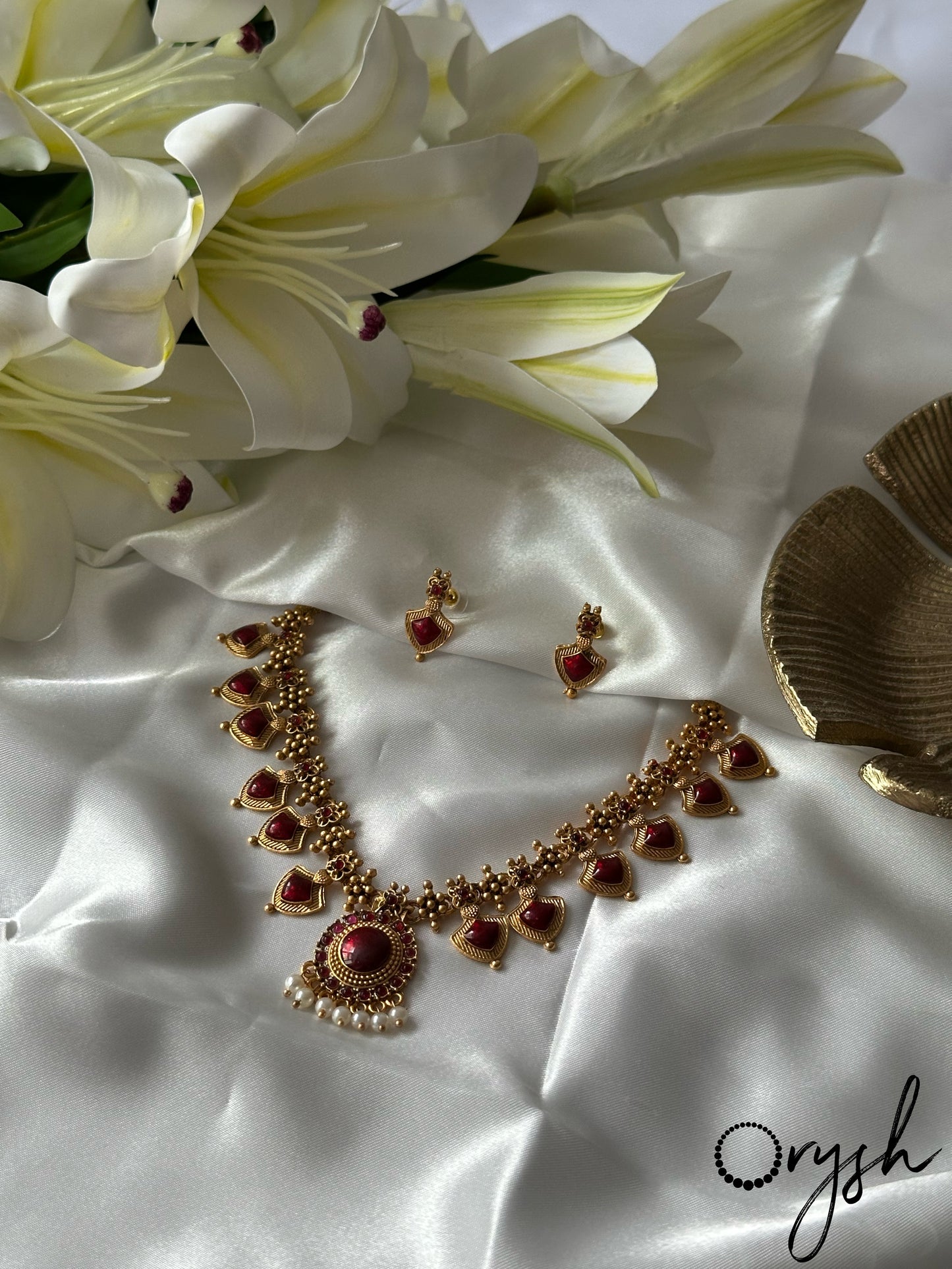 Traditional Palakka Necklace- 136
