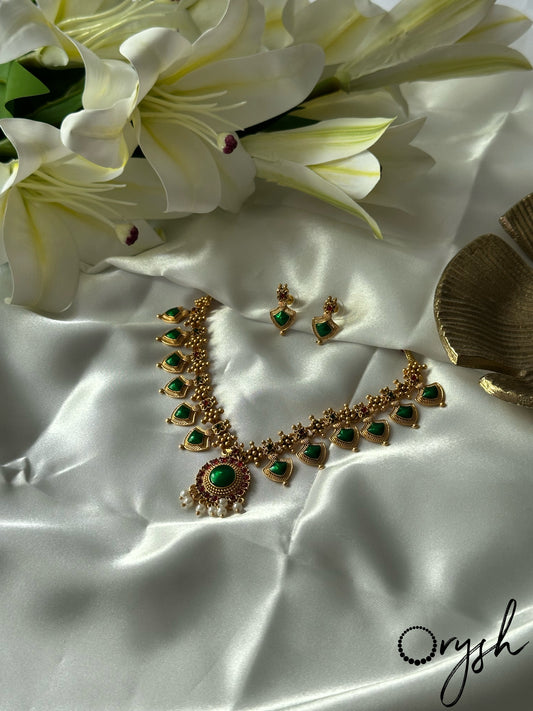 Traditional Palakka Necklace- 136