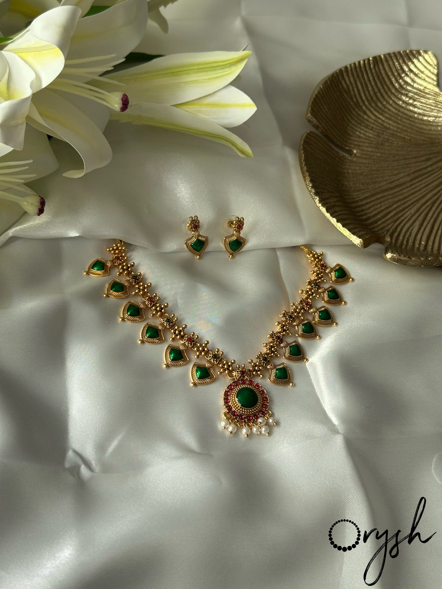 Traditional Palakka Necklace- 136