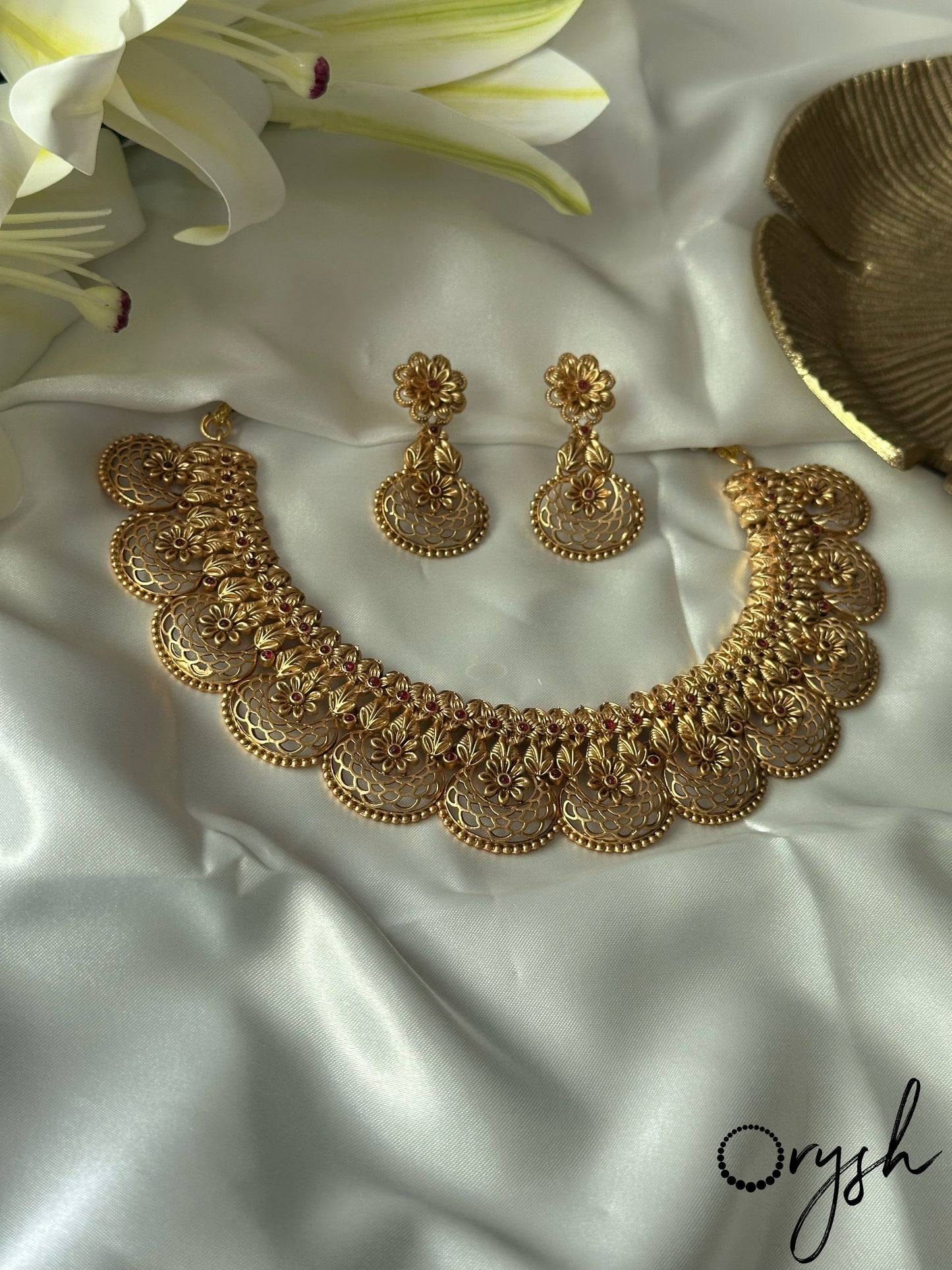 Floral Antique Necklace- 134