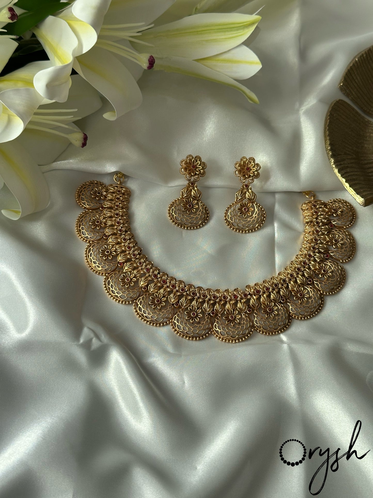 Floral Antique Necklace- 134