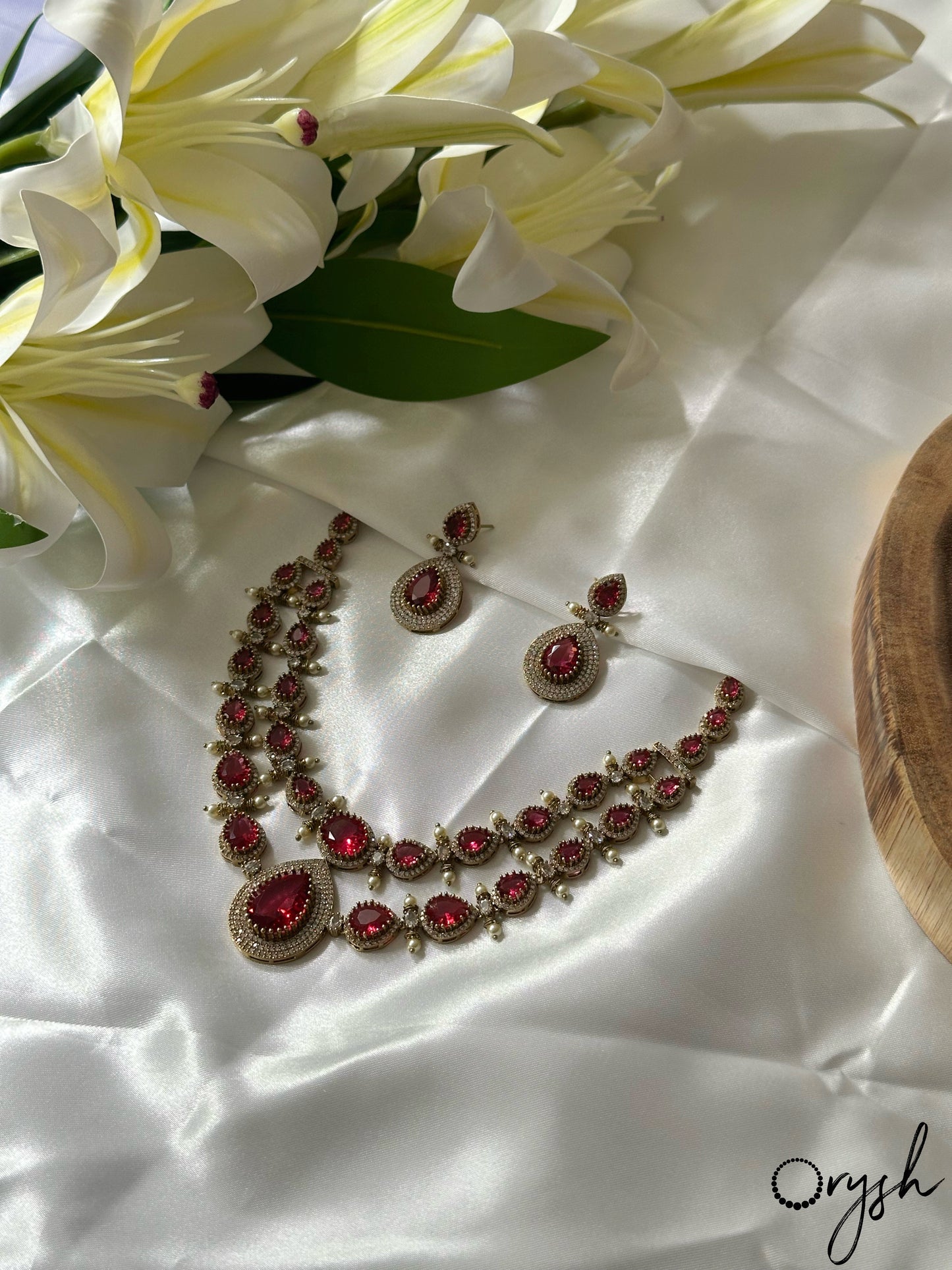 AD double layered necklace- 155