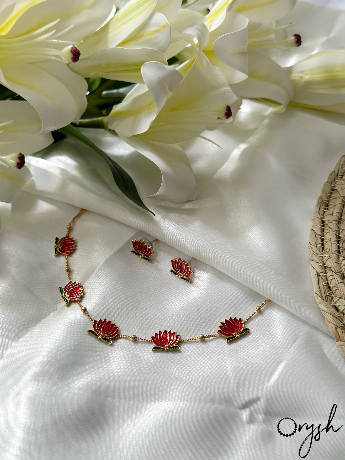 Budget Lotus Charm Necklace - 182