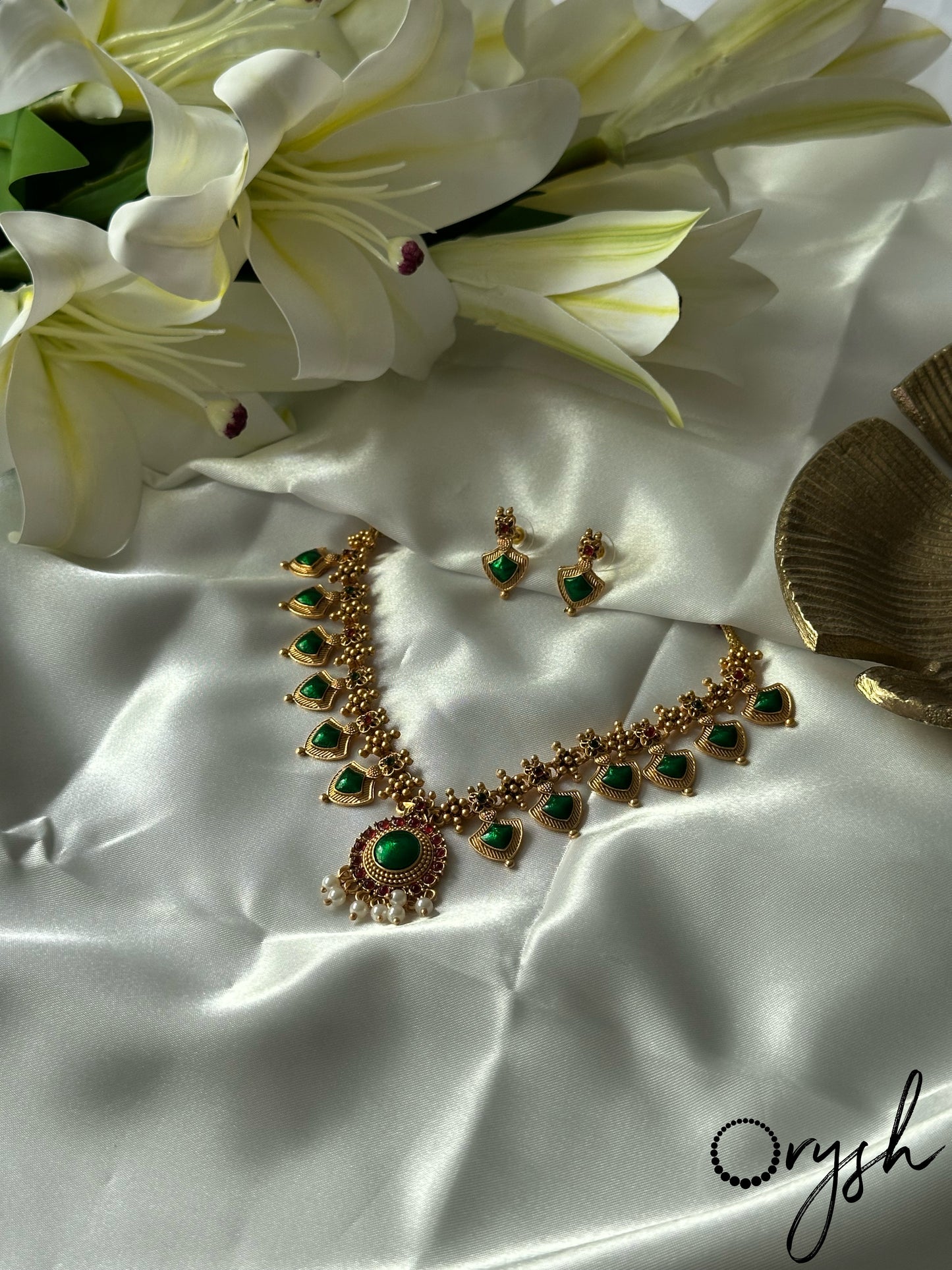 Traditional Palakka Necklace- 136