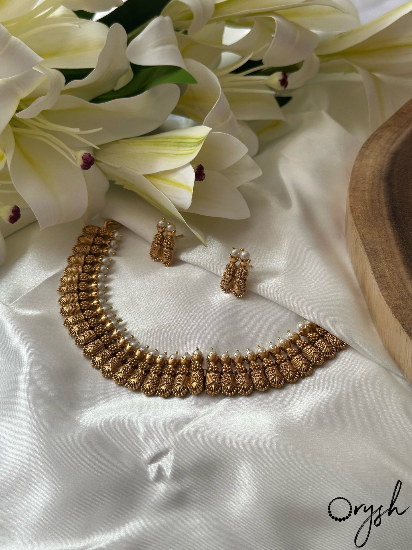 Pearl beads necklace- 103