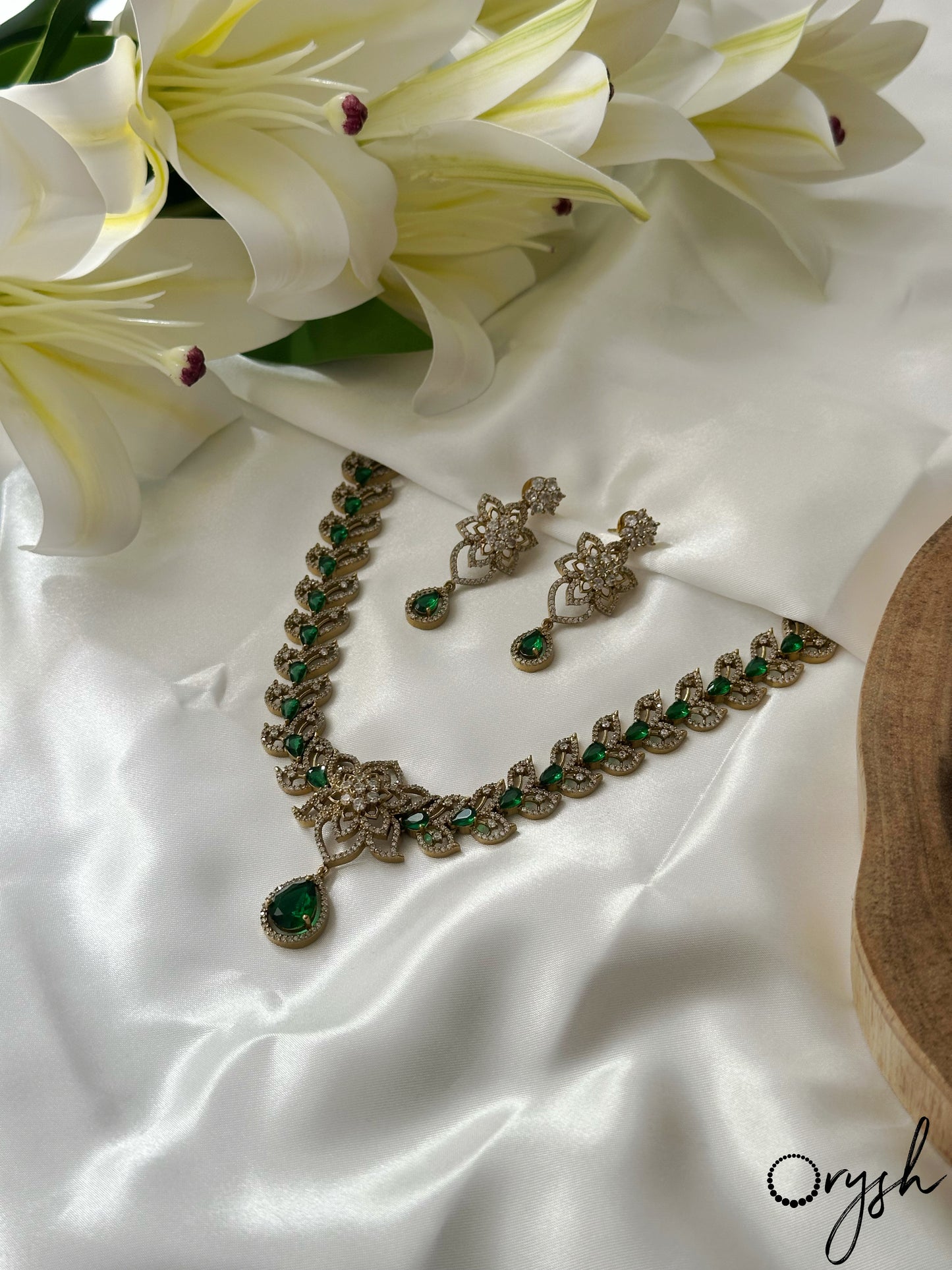 Floral AD Necklace - 162