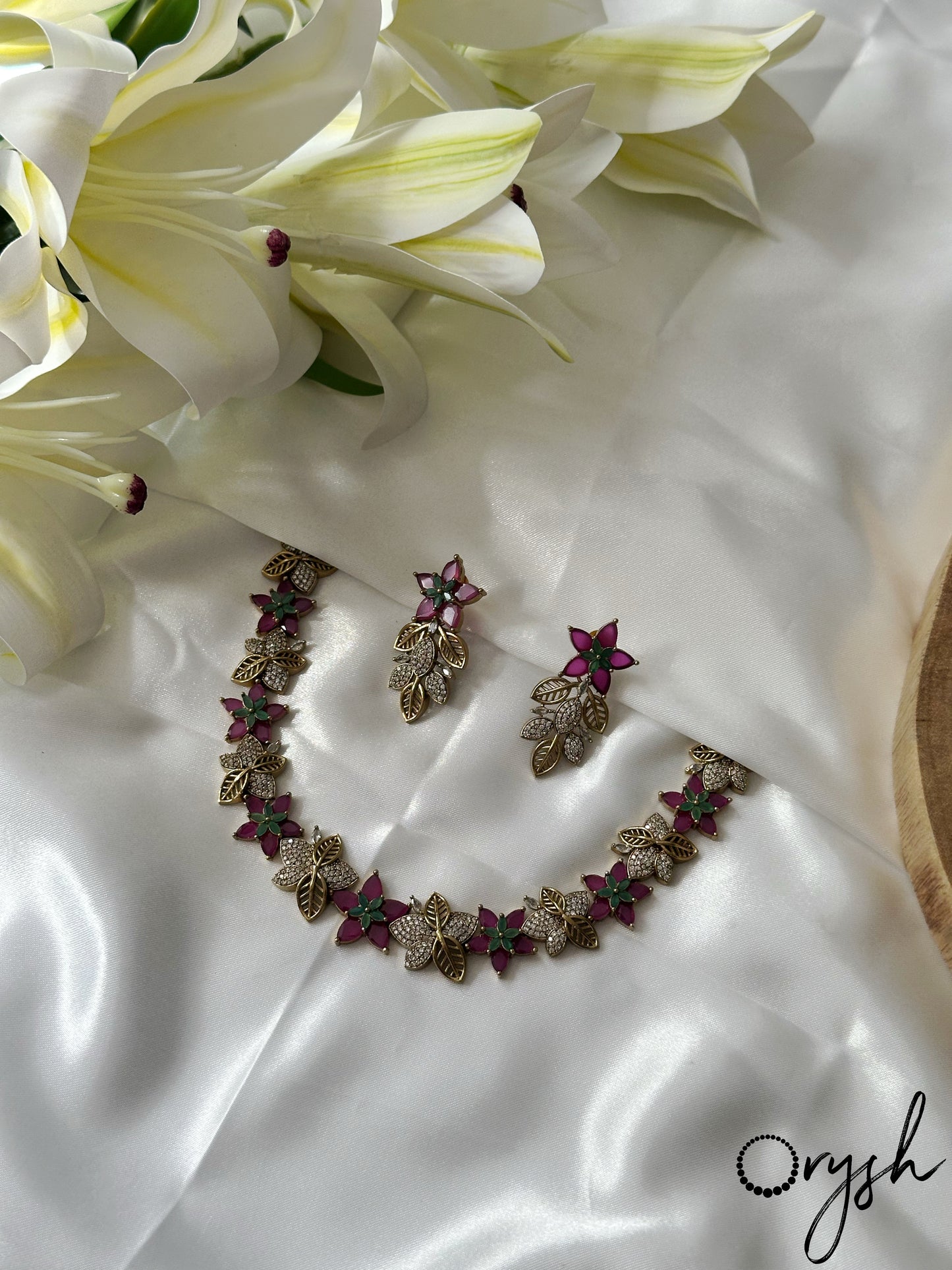 Queen of Petals AD Necklace - 168